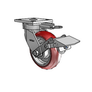 4.06189.9PC MTG61 BRK1 EL Colson Kingpinless Swivel Caster