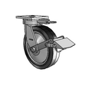 4.08189.455.2 MTG61 BRK1 TG2 Colson Kingpinless Swivel Caster