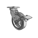 4.08189.455 BRK1 LH10.125 EL Colson Kingpinless Swivel Caster