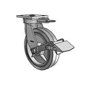 4.08189.4P5 MTG61 BRK1 LH10.125 Colson Kingpinless Swivel Caster