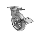 4.08189.555 MTG61 BRK1 LH10.125 Colson Kingpinless Swivel Caster