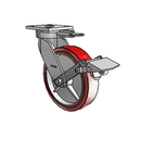 4.08189.921 MTG61 BRK1 LH10.125 EL Colson Kingpinless Swivel Caster