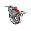 4.08189.941.7 MTG61 BRK1 EL Colson Kingpinless Swivel Caster