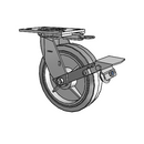 4.08199.4P5 MTG62 BRK1 Colson Swivel Caster