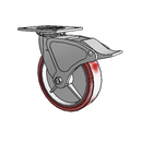 4.08199.921 MTG4 BRK4 Colson Swivel Caster
