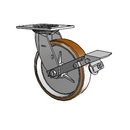 4.08199.939.3 MTG4 BRK1 SEAL Colson Swivel Caster