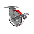 4.08199.941.7 MTG4 BRK1 SEAL Colson Swivel Caster