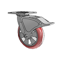 4.08199.96TS MTG4 BRK4 Colson Swivel Caster