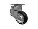 Spring-Loaded 6"x2" Never-Flat SZ Wheel Caster with 4"x4.5" Plate