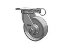 Kingpinless 8"x3" Forged Steel Wheel Caster with 7.25"x5.25" Plate & Swivel Lock