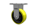 Kingpinless 8"x3" HD Poly-on-Iron Rigid Caster with 7.25"x5.25" Plate