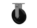 Kingpinless USA 12"x3" Phenolic Wheel Rigid Caster with 7.25"x5.25" Plate