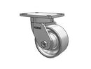 Value Kingpinless 6"x3" Cast Iron Wheel Caster with 7.25"x5.25" Plate