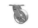 Value Kingpinless 8"x3" Cast Iron Wheel Caster with 7.25"x5.25" Plate