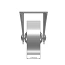 Top dimensioned CAD view of a Faultless Casters 3" x 1.1875" wide wheel Rigid caster with 2-1/2" x 4-15/16" top plate, without a brake, Sintered Iron wheel and 300 lb. capacity part