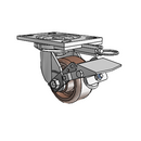 6.04209.832 HT BRK1 MTG62 Colson Swivel Caster