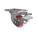 6.04209.9PC BRK1 MTG52 Colson Swivel Caster