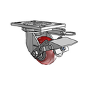 6.04209.9PC BRK1 MTG62 Colson Swivel Caster