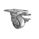 6.04289.4E1 MTG62 BRK3 Colson Kingpinless Swivel Caster