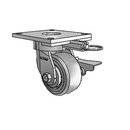 6.04289.4E9 MTG64 BRK3 TG1 Colson Kingpinless Swivel Caster