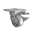6.04289.4F1 MTG64 BRK3 Colson Kingpinless Swivel Caster