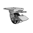 6.04289.539 MTG64 BRK1 Colson Kingpinless Swivel Caster