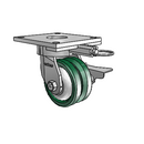 6.04289.731 MTG64 BRK3 TG1 Colson Kingpinless Swivel Caster