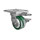 6.04289.739 MTG64 BRK3 TG1 Colson Kingpinless Swivel Caster