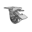 6.05289.451 MTG64 BRK1 TG2 Colson Kingpinless Swivel Caster