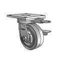6.05289.451 MTG64 BRK3 Colson Kingpinless Swivel Caster