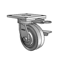 6.05289.451 MTG64 BRK3 TG1 Colson Kingpinless Swivel Caster