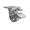 6.05289.4F5 MTG64 BRK1 TG1 Colson Kingpinless Swivel Caster