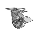 6.06289.4E1 MTG62 BRK1 TG1 Colson Kingpinless Swivel Caster