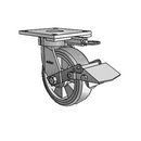 6.06289.4F5 MTG64 BRK1 Colson Kingpinless Swivel Caster