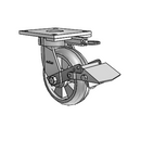 6.06289.5F5 MTG64 BRK1 Colson Kingpinless Swivel Caster