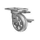 6.06289.5F9 MTG62 BRK3 Colson Kingpinless Swivel Caster