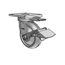 6.06289.5F9 MTG64 BRK1 TG1 Colson Kingpinless Swivel Caster