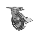 6.08289.4P5 MTG64 BRK1 TG1 Colson Kingpinless Swivel Caster
