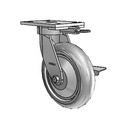 6.08289.551 MTG62 BRK3 TG1 Colson Kingpinless Swivel Caster