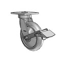 6.08289.555 MTG4 BRK1 TG2 Colson Kingpinless Swivel Caster