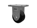 Kingpinless 6"x3" Trionix Nylon Rigid Caster with 7.5"x6.25" Plate