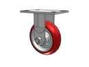 3/4" King-Bolt 6"x2" MAX-Efficiency Maroon Rigid Caster with 6.25"x4.5" Plate
