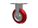 3/4" King-Bolt 8"x2" MAX-Efficiency Maroon Rigid Caster with 6.25"x4.5" Plate