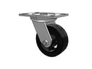 3/4" King-Bolt 5"x2" Rubber-on-Iron Wheel Caster with 6.25"x4.5" Plate