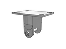 3/4" King-Bolt 4"x2" Trionix Nylon Wheel Rigid Caster with 6.25"x4.5" Plate