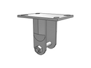 3/4" King-Bolt 6"x2" Trionix Nylon Wheel Rigid Caster with 6.25"x4.5" Plate
