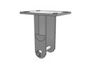 3/4" King-Bolt 8"x2" Trionix Nylon Wheel Rigid Caster with 6.25"x4.5" Plate