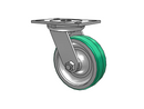 3/4" King-Bolt 6"x2" Poly-on-Aluminum Caster with 6.25"x4.5" Plate