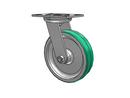 3/4" King-Bolt 8"x2" Poly-on-Aluminum Caster with 6.25"x4.5" Plate