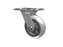 3/4" King-Bolt 6"x2" Performance XR Rubber Caster with 6.25"x4.5" Plate
